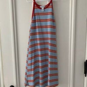 Arizona Jean co blue/red striped dress L